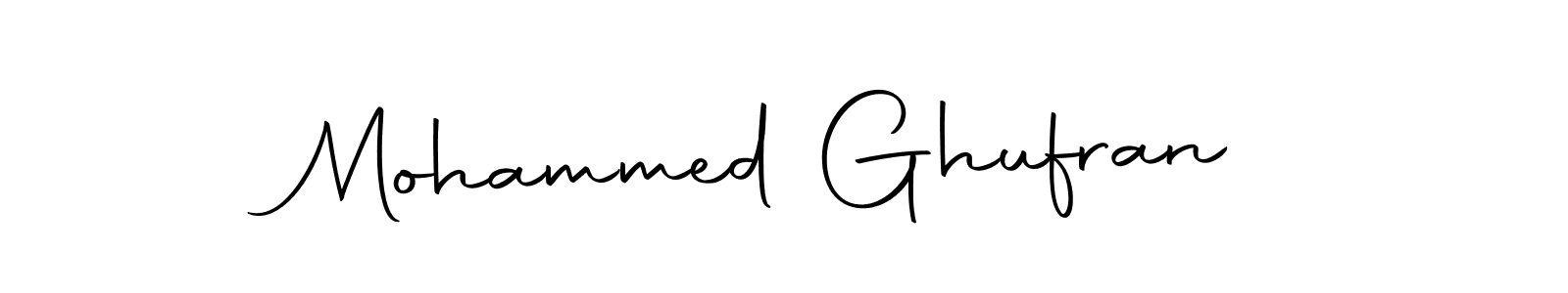 How to make Mohammed Ghufran name signature. Use Autography-DOLnW style for creating short signs online. This is the latest handwritten sign. Mohammed Ghufran signature style 10 images and pictures png