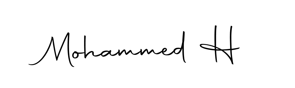 Use a signature maker to create a handwritten signature online. With this signature software, you can design (Autography-DOLnW) your own signature for name Mohammed H. Mohammed H signature style 10 images and pictures png