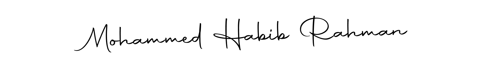 if you are searching for the best signature style for your name Mohammed Habib Rahman. so please give up your signature search. here we have designed multiple signature styles  using Autography-DOLnW. Mohammed Habib Rahman signature style 10 images and pictures png