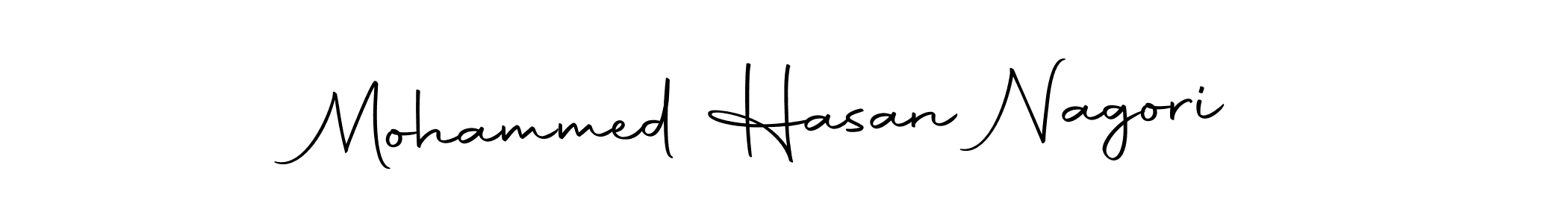 Create a beautiful signature design for name Mohammed Hasan Nagori. With this signature (Autography-DOLnW) fonts, you can make a handwritten signature for free. Mohammed Hasan Nagori signature style 10 images and pictures png