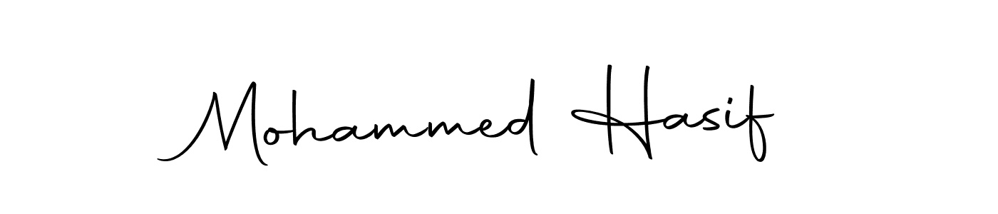 How to make Mohammed Hasif name signature. Use Autography-DOLnW style for creating short signs online. This is the latest handwritten sign. Mohammed Hasif signature style 10 images and pictures png