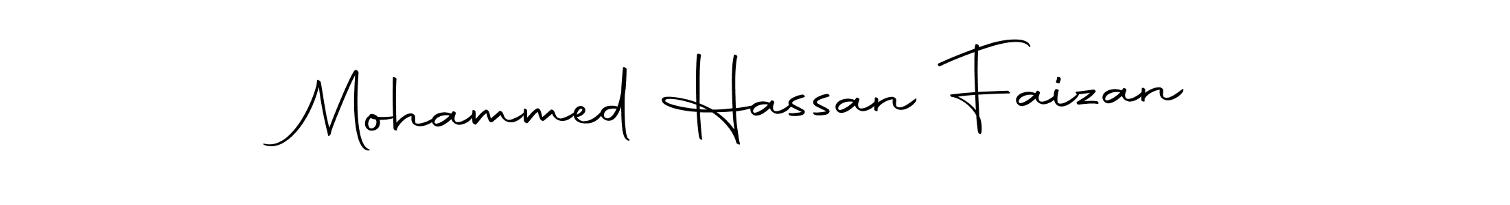 Create a beautiful signature design for name Mohammed Hassan Faizan. With this signature (Autography-DOLnW) fonts, you can make a handwritten signature for free. Mohammed Hassan Faizan signature style 10 images and pictures png