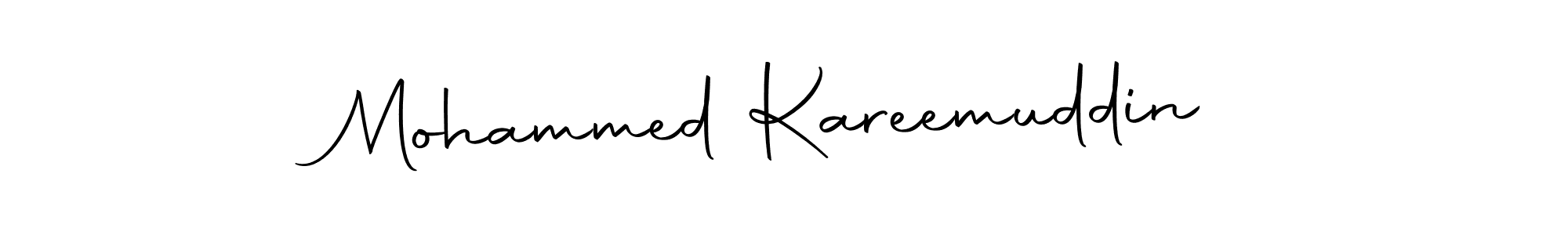 Make a beautiful signature design for name Mohammed Kareemuddin. With this signature (Autography-DOLnW) style, you can create a handwritten signature for free. Mohammed Kareemuddin signature style 10 images and pictures png