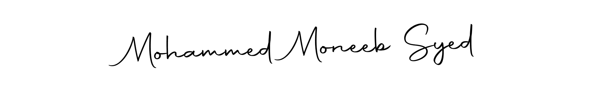 Design your own signature with our free online signature maker. With this signature software, you can create a handwritten (Autography-DOLnW) signature for name Mohammed Moneeb Syed. Mohammed Moneeb Syed signature style 10 images and pictures png