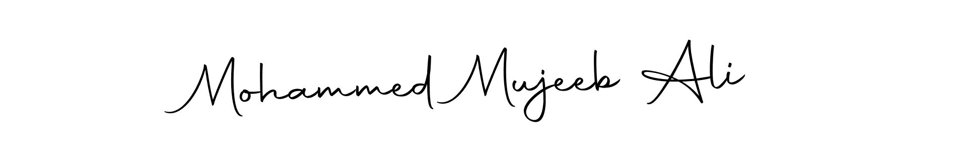 Make a beautiful signature design for name Mohammed Mujeeb Ali. Use this online signature maker to create a handwritten signature for free. Mohammed Mujeeb Ali signature style 10 images and pictures png