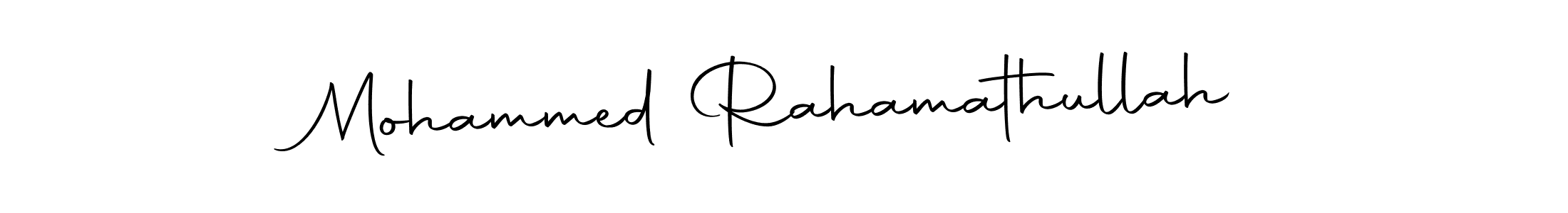 Make a beautiful signature design for name Mohammed Rahamathullah. With this signature (Autography-DOLnW) style, you can create a handwritten signature for free. Mohammed Rahamathullah signature style 10 images and pictures png