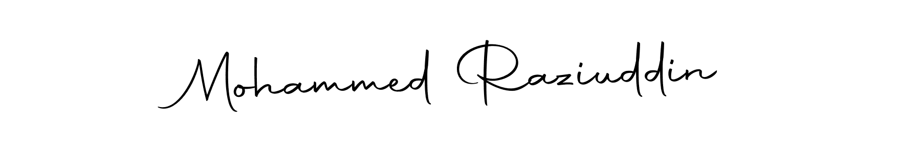 Make a beautiful signature design for name Mohammed Raziuddin. With this signature (Autography-DOLnW) style, you can create a handwritten signature for free. Mohammed Raziuddin signature style 10 images and pictures png