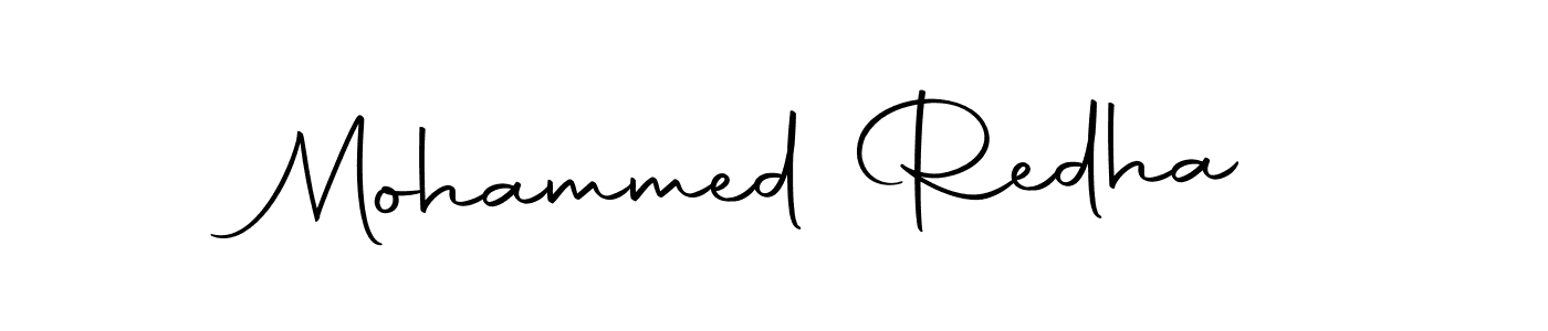 Make a beautiful signature design for name Mohammed Redha. With this signature (Autography-DOLnW) style, you can create a handwritten signature for free. Mohammed Redha signature style 10 images and pictures png