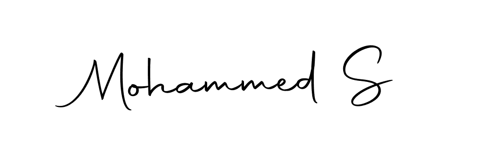 Create a beautiful signature design for name Mohammed S. With this signature (Autography-DOLnW) fonts, you can make a handwritten signature for free. Mohammed S signature style 10 images and pictures png