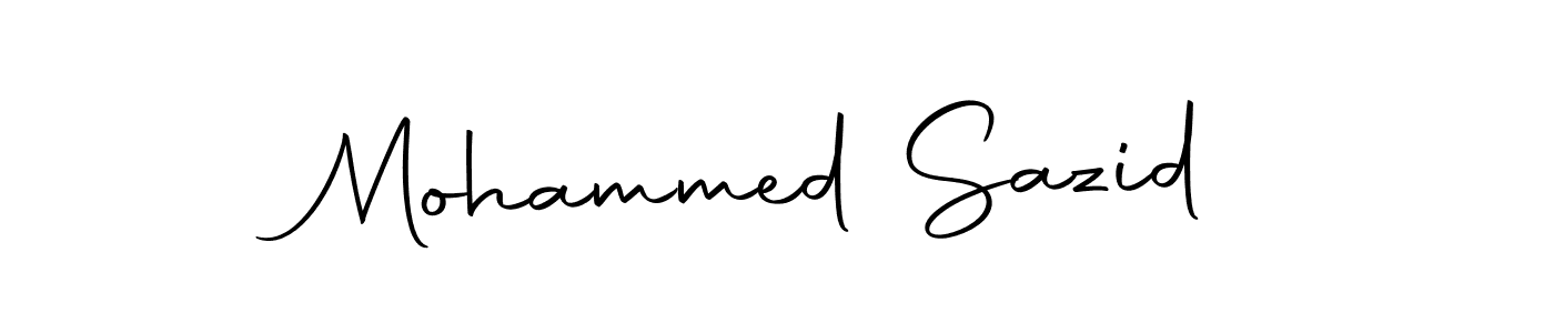 if you are searching for the best signature style for your name Mohammed Sazid. so please give up your signature search. here we have designed multiple signature styles  using Autography-DOLnW. Mohammed Sazid signature style 10 images and pictures png