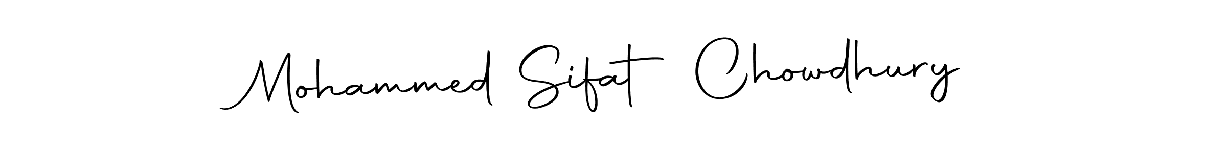 Create a beautiful signature design for name Mohammed Sifat Chowdhury. With this signature (Autography-DOLnW) fonts, you can make a handwritten signature for free. Mohammed Sifat Chowdhury signature style 10 images and pictures png