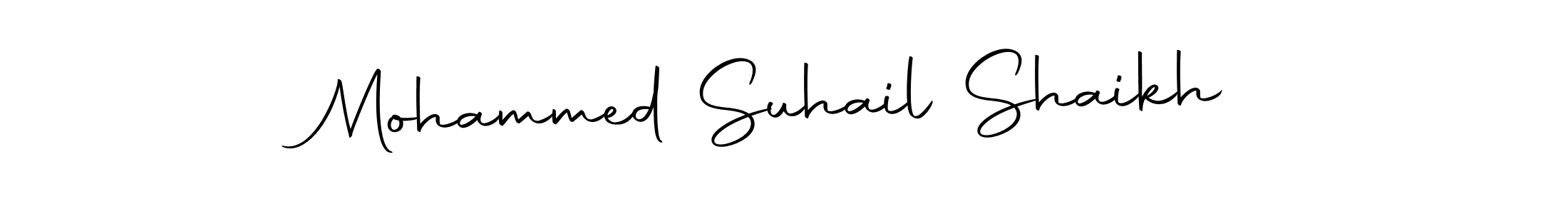 Make a short Mohammed Suhail Shaikh signature style. Manage your documents anywhere anytime using Autography-DOLnW. Create and add eSignatures, submit forms, share and send files easily. Mohammed Suhail Shaikh signature style 10 images and pictures png