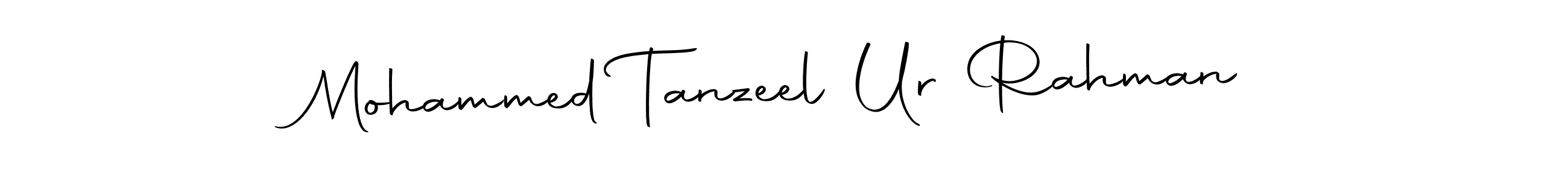 How to make Mohammed Tanzeel Ur Rahman name signature. Use Autography-DOLnW style for creating short signs online. This is the latest handwritten sign. Mohammed Tanzeel Ur Rahman signature style 10 images and pictures png