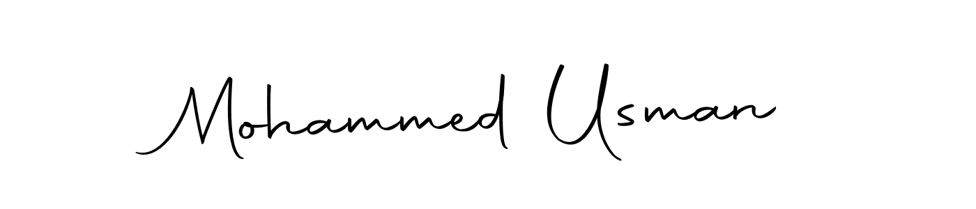 Create a beautiful signature design for name Mohammed Usman. With this signature (Autography-DOLnW) fonts, you can make a handwritten signature for free. Mohammed Usman signature style 10 images and pictures png
