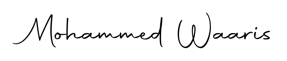 A classic penmanship look for Mohammed Waaris. The Autography-DOLnW font brings timeless elegance and confidence to every signed document. Mohammed Waaris signature style 10 images and pictures png