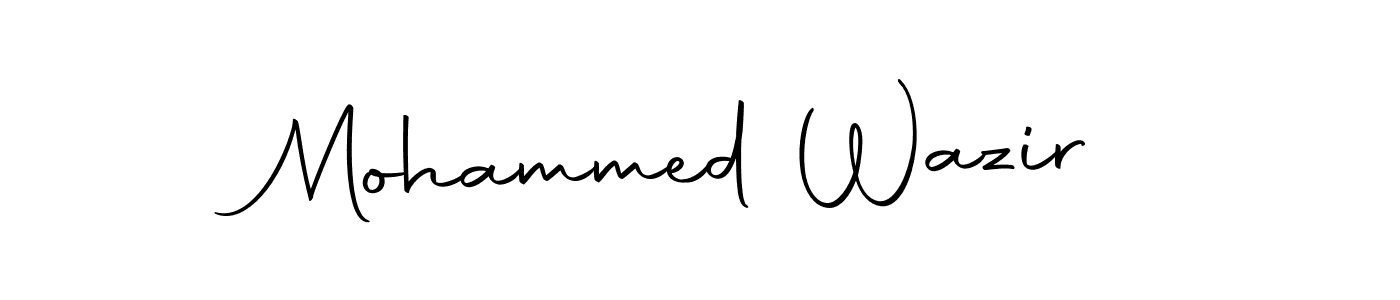 Create a beautiful signature design for name Mohammed Wazir. With this signature (Autography-DOLnW) fonts, you can make a handwritten signature for free. Mohammed Wazir signature style 10 images and pictures png