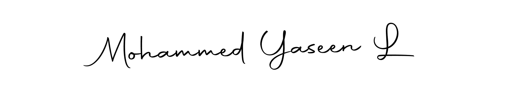 The best way (Autography-DOLnW) to make a short signature is to pick only two or three words in your name. The name Mohammed Yaseen L include a total of six letters. For converting this name. Mohammed Yaseen L signature style 10 images and pictures png