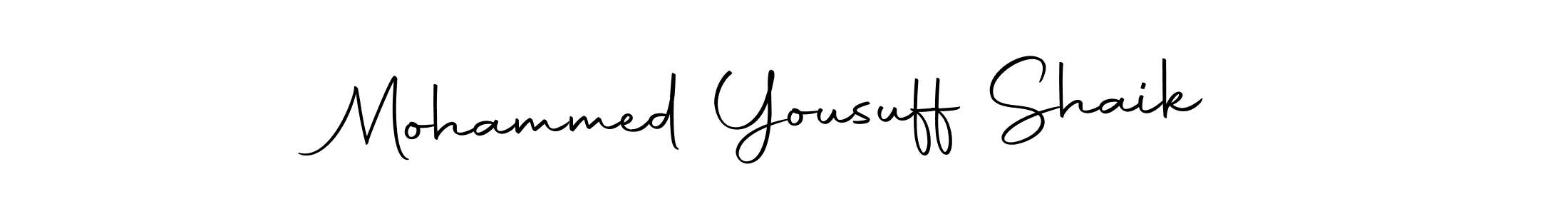 Also we have Mohammed Yousuff Shaik name is the best signature style. Create professional handwritten signature collection using Autography-DOLnW autograph style. Mohammed Yousuff Shaik signature style 10 images and pictures png