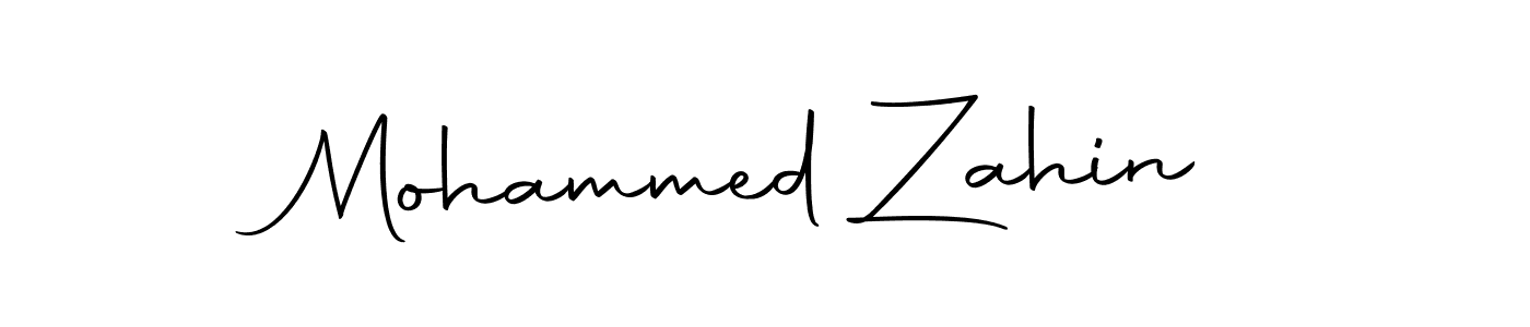 How to make Mohammed Zahin name signature. Use Autography-DOLnW style for creating short signs online. This is the latest handwritten sign. Mohammed Zahin signature style 10 images and pictures png