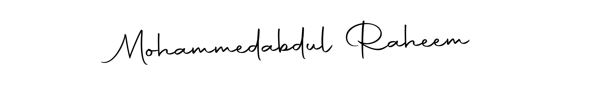 Also we have Mohammedabdul Raheem name is the best signature style. Create professional handwritten signature collection using Autography-DOLnW autograph style. Mohammedabdul Raheem signature style 10 images and pictures png
