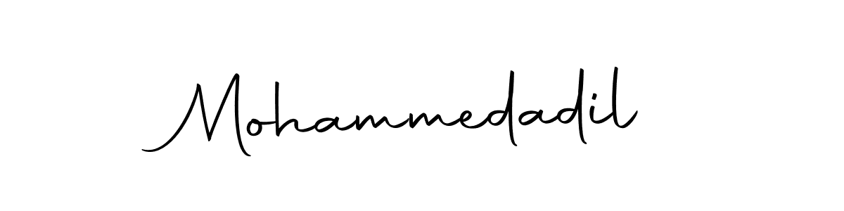 Use a signature maker to create a handwritten signature online. With this signature software, you can design (Autography-DOLnW) your own signature for name Mohammedadil. Mohammedadil signature style 10 images and pictures png