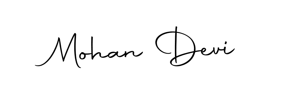 Use a signature maker to create a handwritten signature online. With this signature software, you can design (Autography-DOLnW) your own signature for name Mohan Devi. Mohan Devi signature style 10 images and pictures png