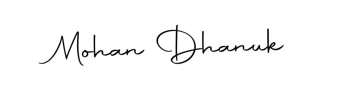 You can use this online signature creator to create a handwritten signature for the name Mohan Dhanuk. This is the best online autograph maker. Mohan Dhanuk signature style 10 images and pictures png
