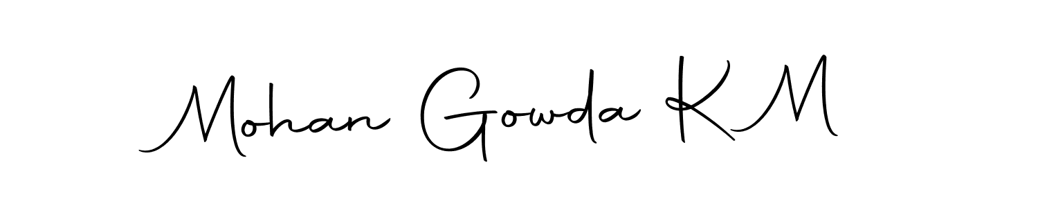 Make a beautiful signature design for name Mohan Gowda K M. With this signature (Autography-DOLnW) style, you can create a handwritten signature for free. Mohan Gowda K M signature style 10 images and pictures png