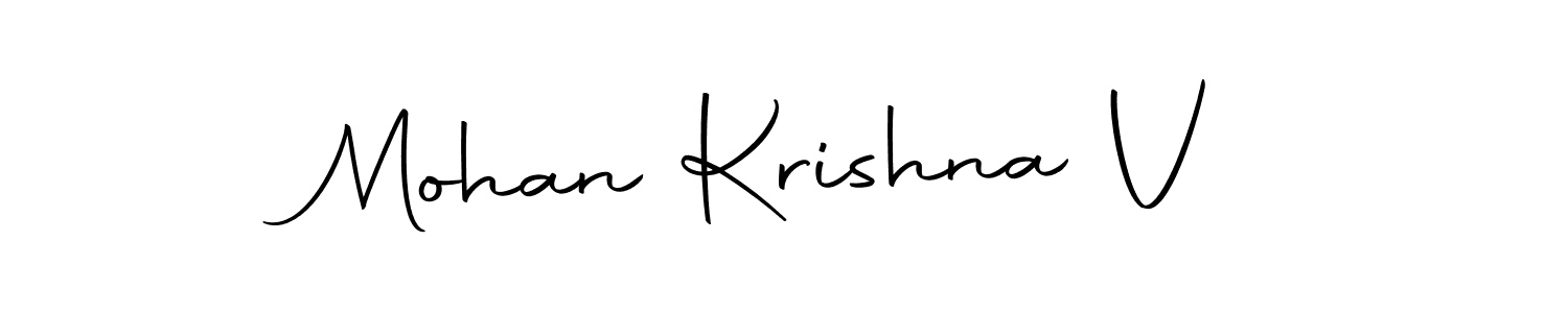 You can use this online signature creator to create a handwritten signature for the name Mohan Krishna V. This is the best online autograph maker. Mohan Krishna V signature style 10 images and pictures png