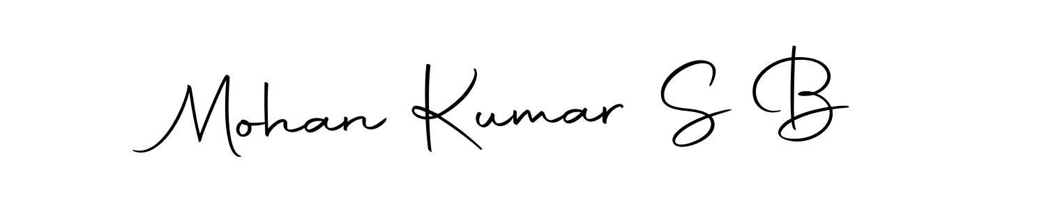 Make a short Mohan Kumar S B signature style. Manage your documents anywhere anytime using Autography-DOLnW. Create and add eSignatures, submit forms, share and send files easily. Mohan Kumar S B signature style 10 images and pictures png