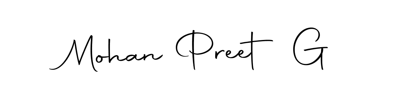 This is the best signature style for the Mohan Preet G name. Also you like these signature font (Autography-DOLnW). Mix name signature. Mohan Preet G signature style 10 images and pictures png