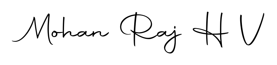 Explore multiple handwriting variations for Mohan Raj H V including this stunning Autography-DOLnW design. Free to use across all platforms. Mohan Raj H V signature style 10 images and pictures png