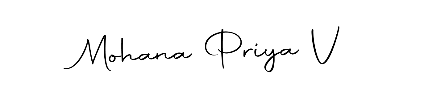 Design your own signature with our free online signature maker. With this signature software, you can create a handwritten (Autography-DOLnW) signature for name Mohana Priya V. Mohana Priya V signature style 10 images and pictures png