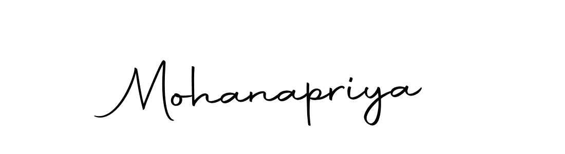 Create a beautiful signature design for name Mohanapriya. With this signature (Autography-DOLnW) fonts, you can make a handwritten signature for free. Mohanapriya signature style 10 images and pictures png
