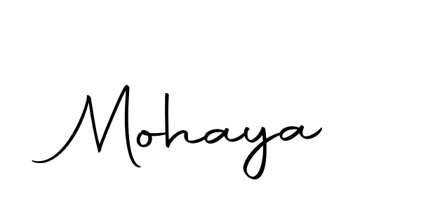 Design your own signature with our free online signature maker. With this signature software, you can create a handwritten (Autography-DOLnW) signature for name Mohaya. Mohaya signature style 10 images and pictures png