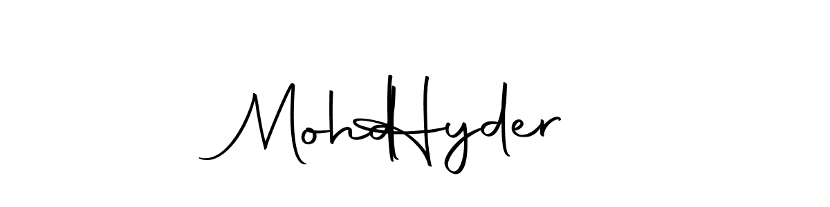 How to make Mohd   Hyder name signature. Use Autography-DOLnW style for creating short signs online. This is the latest handwritten sign. Mohd   Hyder signature style 10 images and pictures png