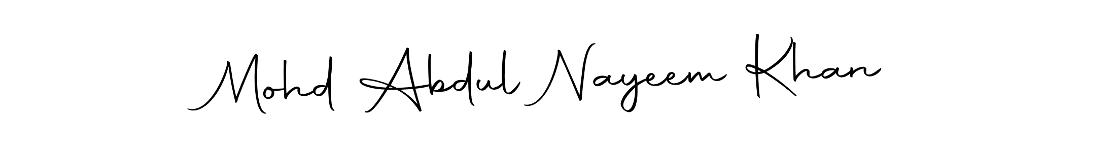 Make a beautiful signature design for name Mohd Abdul Nayeem Khan. With this signature (Autography-DOLnW) style, you can create a handwritten signature for free. Mohd Abdul Nayeem Khan signature style 10 images and pictures png