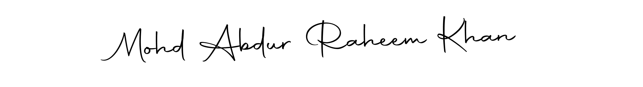 You can use this online signature creator to create a handwritten signature for the name Mohd Abdur Raheem Khan. This is the best online autograph maker. Mohd Abdur Raheem Khan signature style 10 images and pictures png