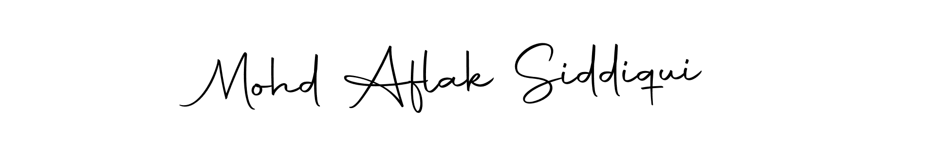 How to make Mohd Aflak Siddiqui name signature. Use Autography-DOLnW style for creating short signs online. This is the latest handwritten sign. Mohd Aflak Siddiqui signature style 10 images and pictures png