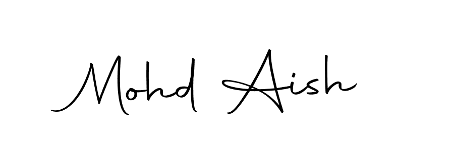 Use a signature maker to create a handwritten signature online. With this signature software, you can design (Autography-DOLnW) your own signature for name Mohd Aish. Mohd Aish signature style 10 images and pictures png