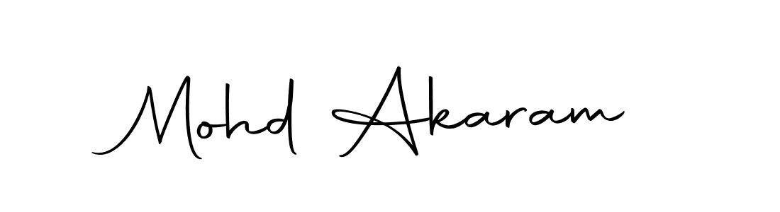 How to make Mohd Akaram name signature. Use Autography-DOLnW style for creating short signs online. This is the latest handwritten sign. Mohd Akaram signature style 10 images and pictures png