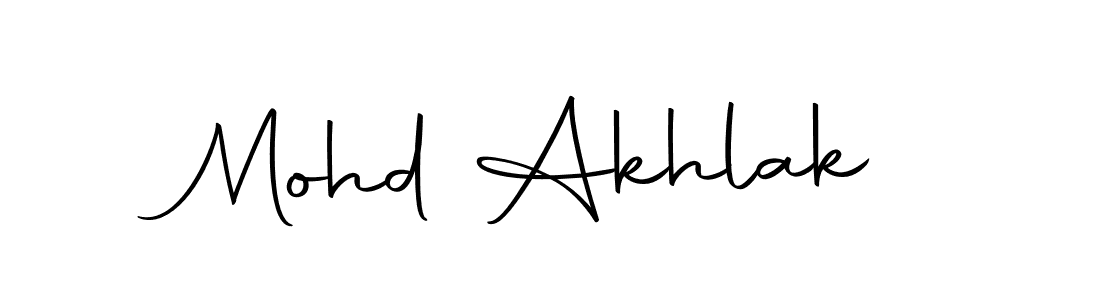 Design your own signature with our free online signature maker. With this signature software, you can create a handwritten (Autography-DOLnW) signature for name Mohd Akhlak. Mohd Akhlak signature style 10 images and pictures png