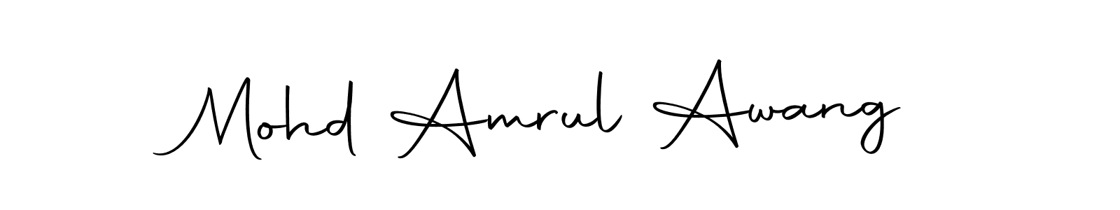 The best way (Autography-DOLnW) to make a short signature is to pick only two or three words in your name. The name Mohd Amrul Awang include a total of six letters. For converting this name. Mohd Amrul Awang signature style 10 images and pictures png