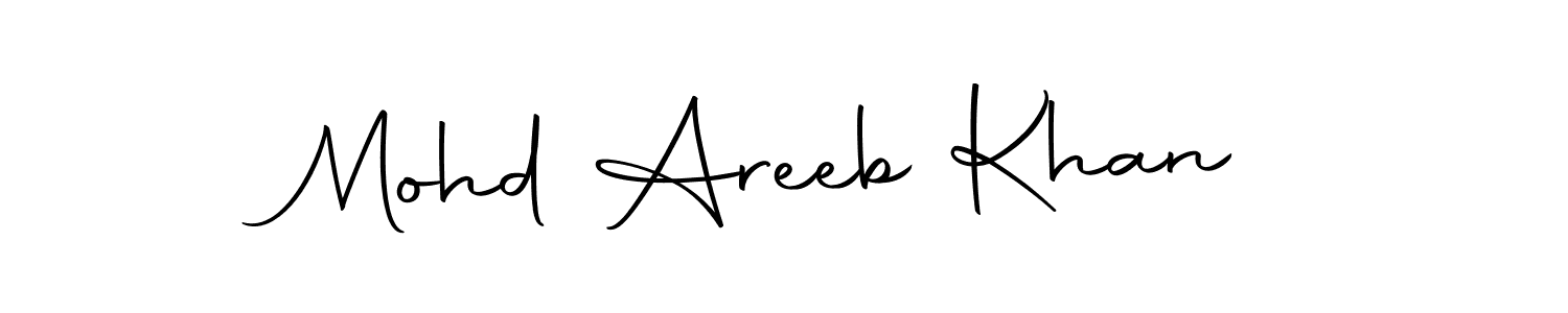 Design your own signature with our free online signature maker. With this signature software, you can create a handwritten (Autography-DOLnW) signature for name Mohd Areeb Khan. Mohd Areeb Khan signature style 10 images and pictures png