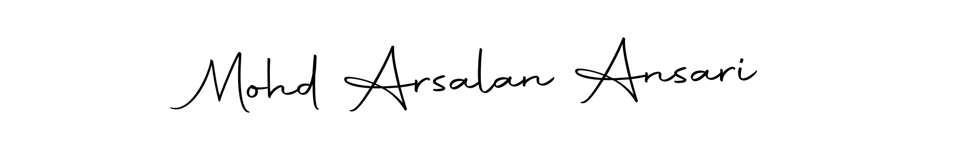 How to make Mohd Arsalan Ansari name signature. Use Autography-DOLnW style for creating short signs online. This is the latest handwritten sign. Mohd Arsalan Ansari signature style 10 images and pictures png