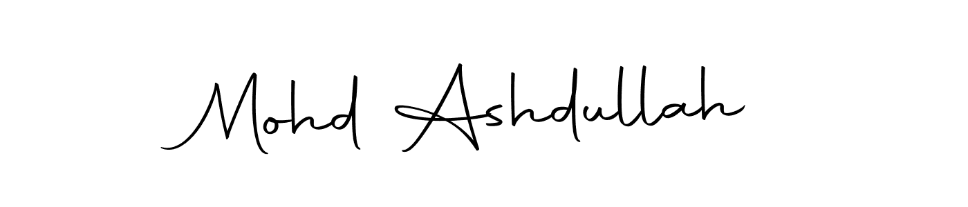 Use a signature maker to create a handwritten signature online. With this signature software, you can design (Autography-DOLnW) your own signature for name Mohd Ashdullah. Mohd Ashdullah signature style 10 images and pictures png