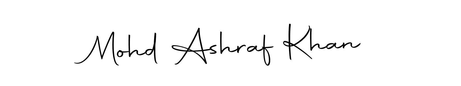 Also we have Mohd Ashraf Khan name is the best signature style. Create professional handwritten signature collection using Autography-DOLnW autograph style. Mohd Ashraf Khan signature style 10 images and pictures png