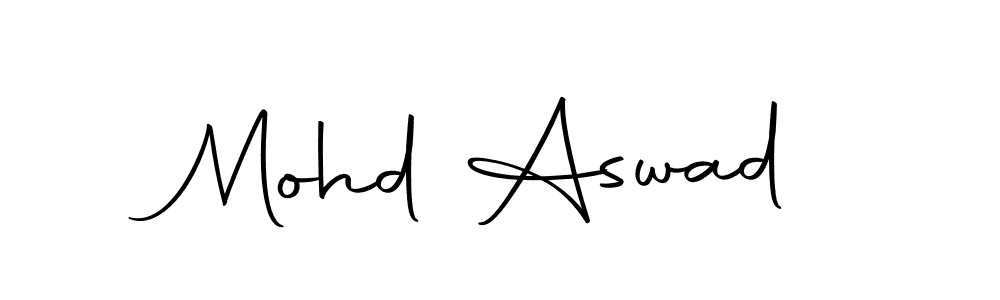 Design your own signature with our free online signature maker. With this signature software, you can create a handwritten (Autography-DOLnW) signature for name Mohd Aswad. Mohd Aswad signature style 10 images and pictures png