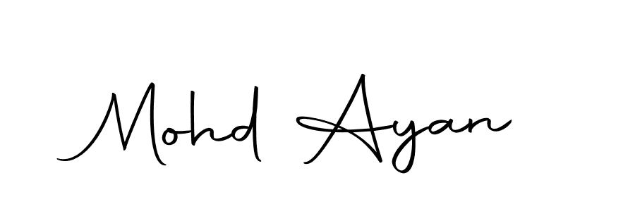 How to make Mohd Ayan name signature. Use Autography-DOLnW style for creating short signs online. This is the latest handwritten sign. Mohd Ayan signature style 10 images and pictures png