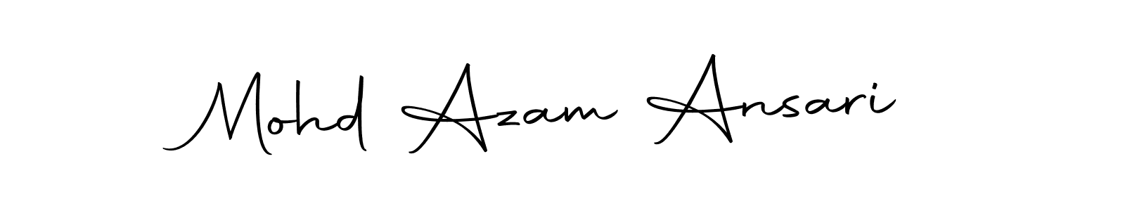 How to make Mohd Azam Ansari name signature. Use Autography-DOLnW style for creating short signs online. This is the latest handwritten sign. Mohd Azam Ansari signature style 10 images and pictures png